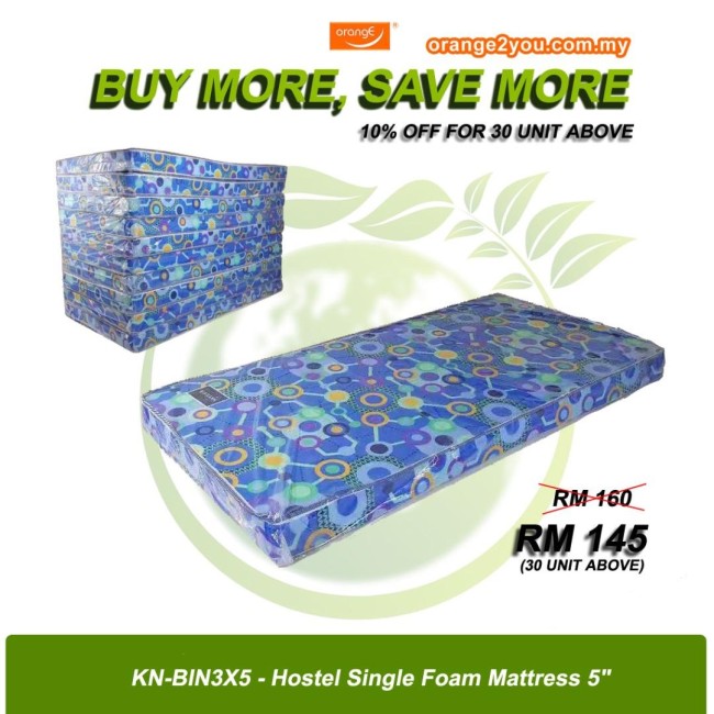 KN-BIN3X5 - 5" inches Single Bed Foam Mattress | Tilam (MOQ:30)